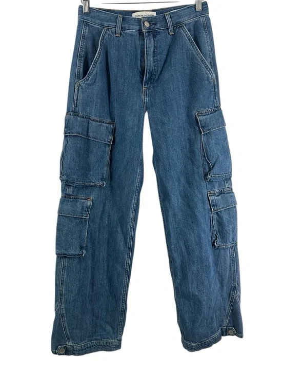 Aritzia Denim Forum The 90's Millie hi-rise cargo jeans loose barrel sz 26 - Picture 4 of 10